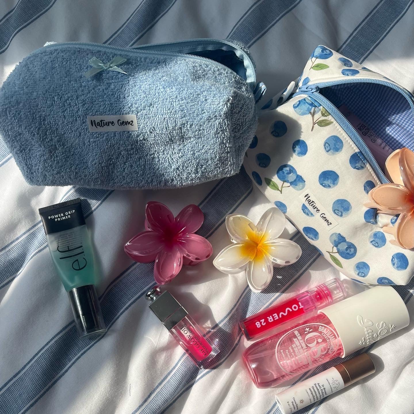 Blue Terry Pouch