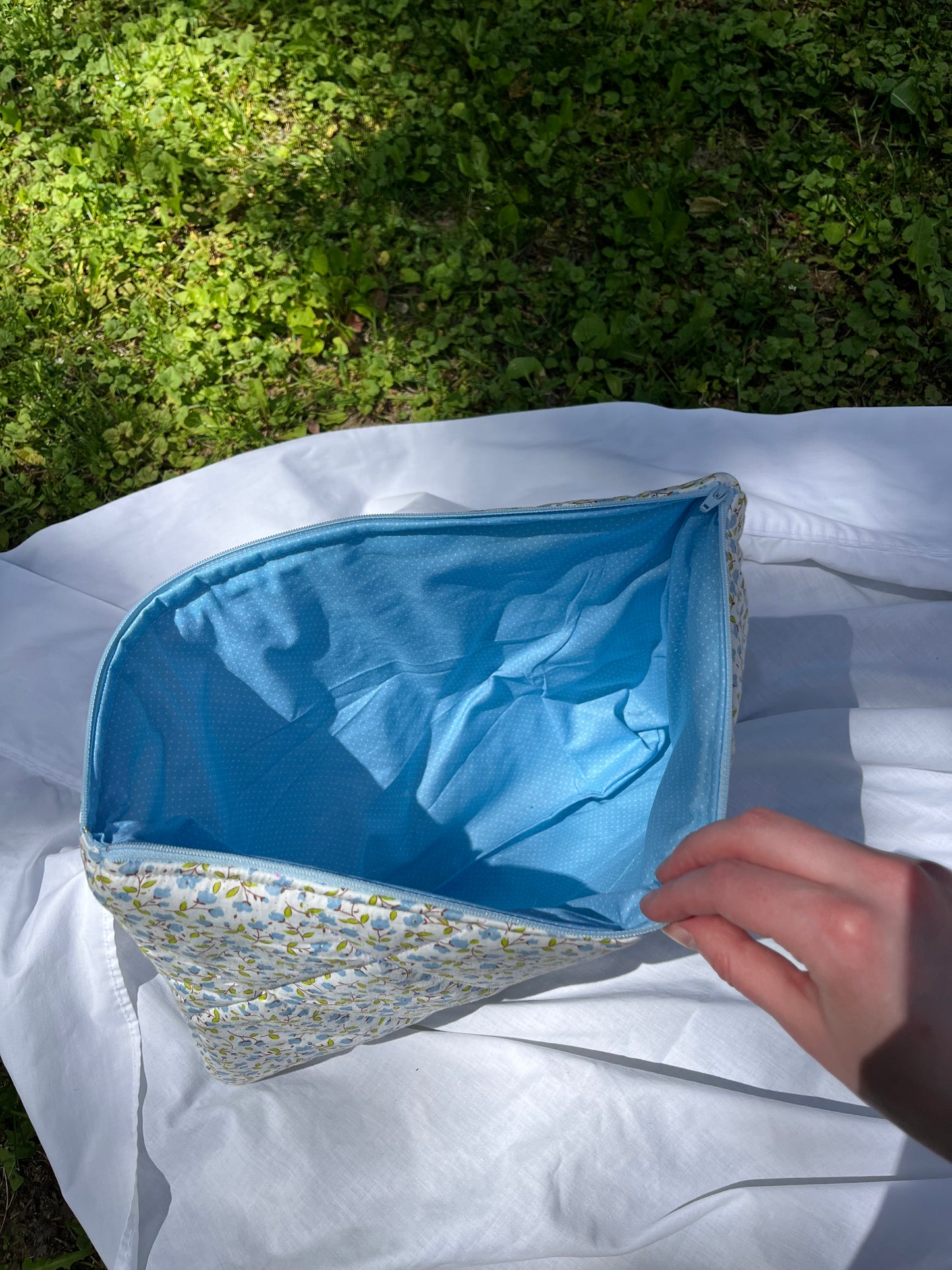 Blue Floral Laptop Sleeve