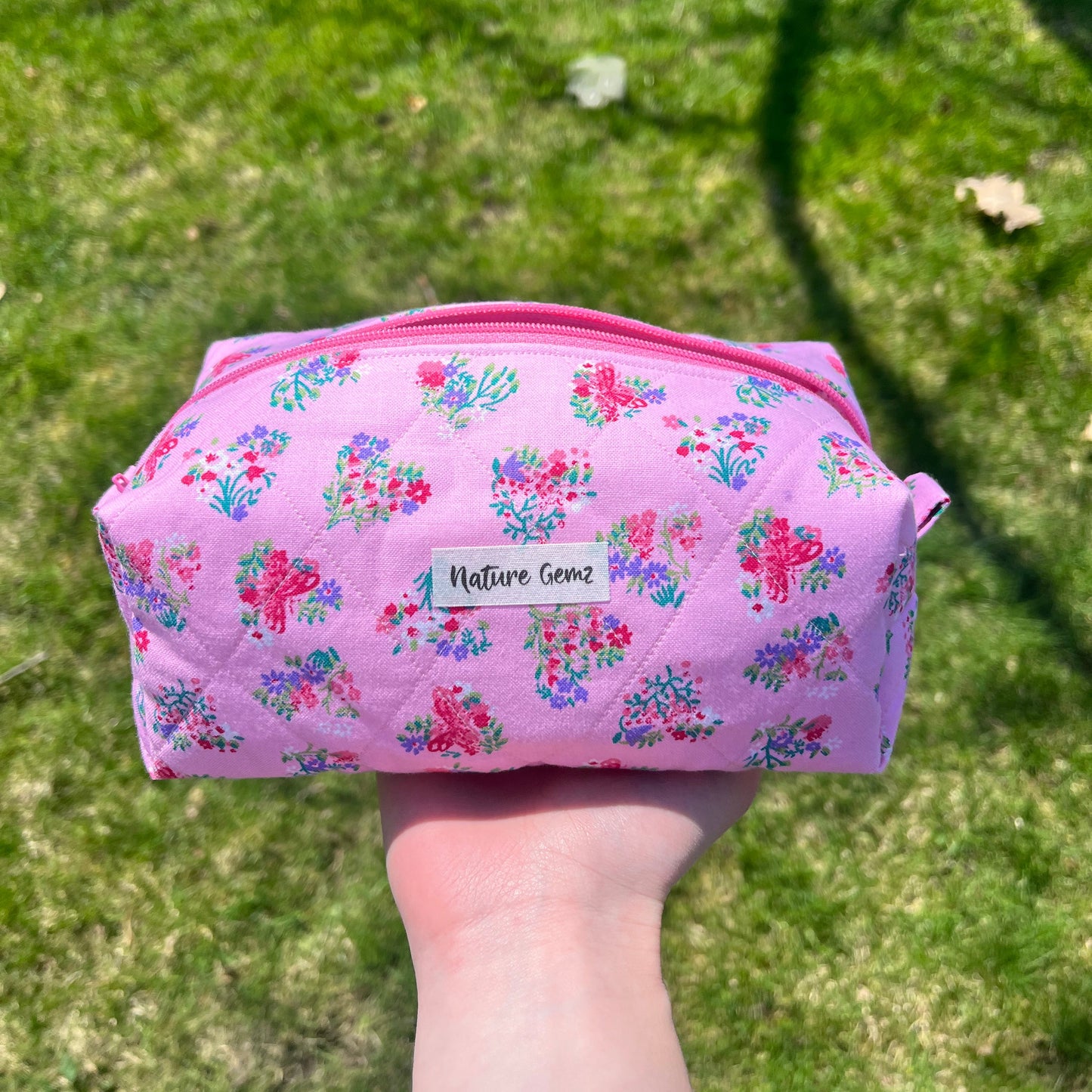 Pink Bloom Makeup Bag