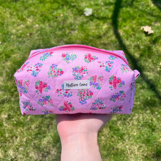 Pink Bloom Makeup Bag